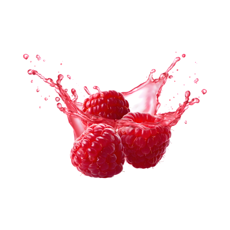 framboesas com splash
