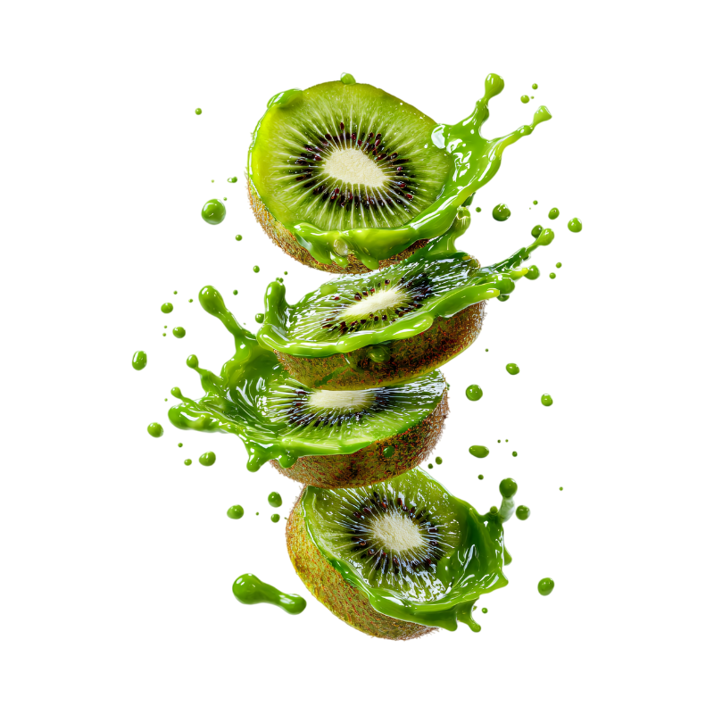 kiwi com splash verde
